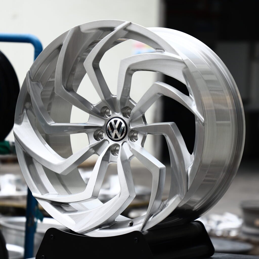 VW Brushed Silver 5-Spoke Forged Wheels – Volkswagen Golf GTI Edition 50 Fitment (19-20in, 5x112) view 2