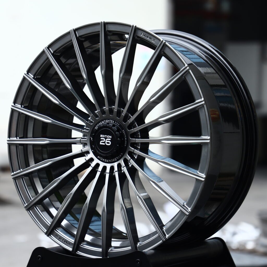 EDITION 26 Metallic Gunmetal 20-Spoke Forged Wheels – BMW i7 Fitment (20-22in, 5x112) view 2