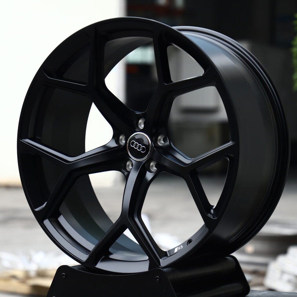 Audi RS Matte Black 5-Spoke Y-Design Forged Wheels – Audi A8 L 60 TFSI e Fitment (19-22in, 5x112) view 2