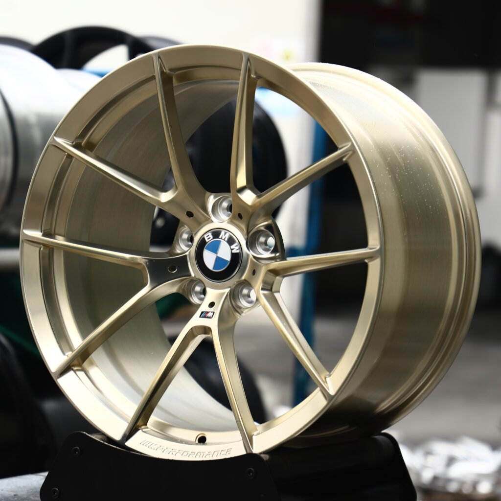 BMW Style 763M Frozen Gold Polish 5-Spoke Y-Design Forged Wheels – BMW M340i xDrive Sedan Fitment (19-20in, 5x112) view 2