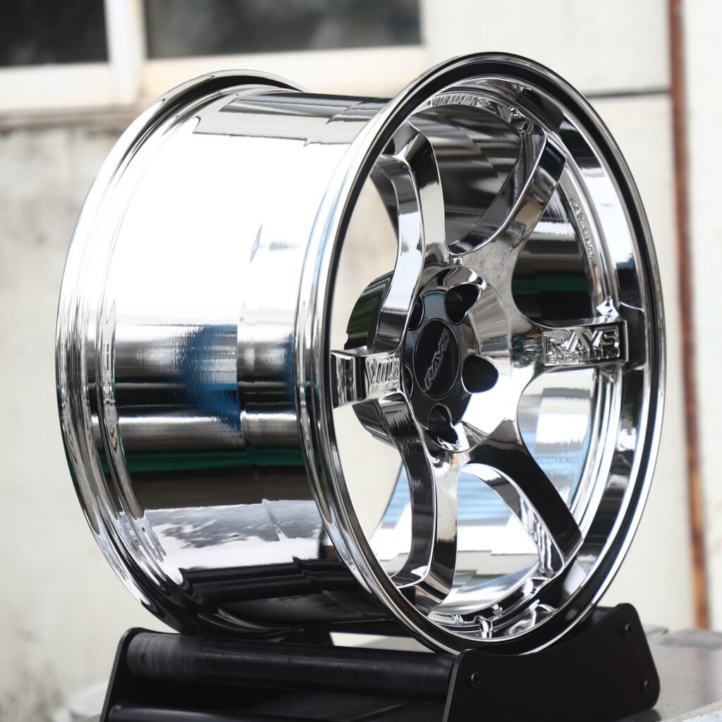 RAYS VOLK RACING TE37 Chrome Silver 6-Spoke Forged Wheels – Toyota GR Supra MkV Final Edition Fitment (18-20in, 5x112) view 3