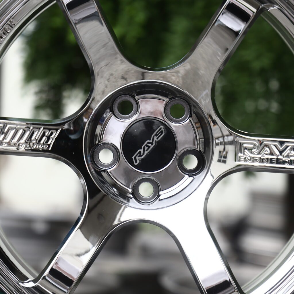 RAYS VOLK RACING TE37 Chrome Silver 6-Spoke Forged Wheels – Toyota GR Supra MkV Final Edition Fitment (18-20in, 5x112) view 4