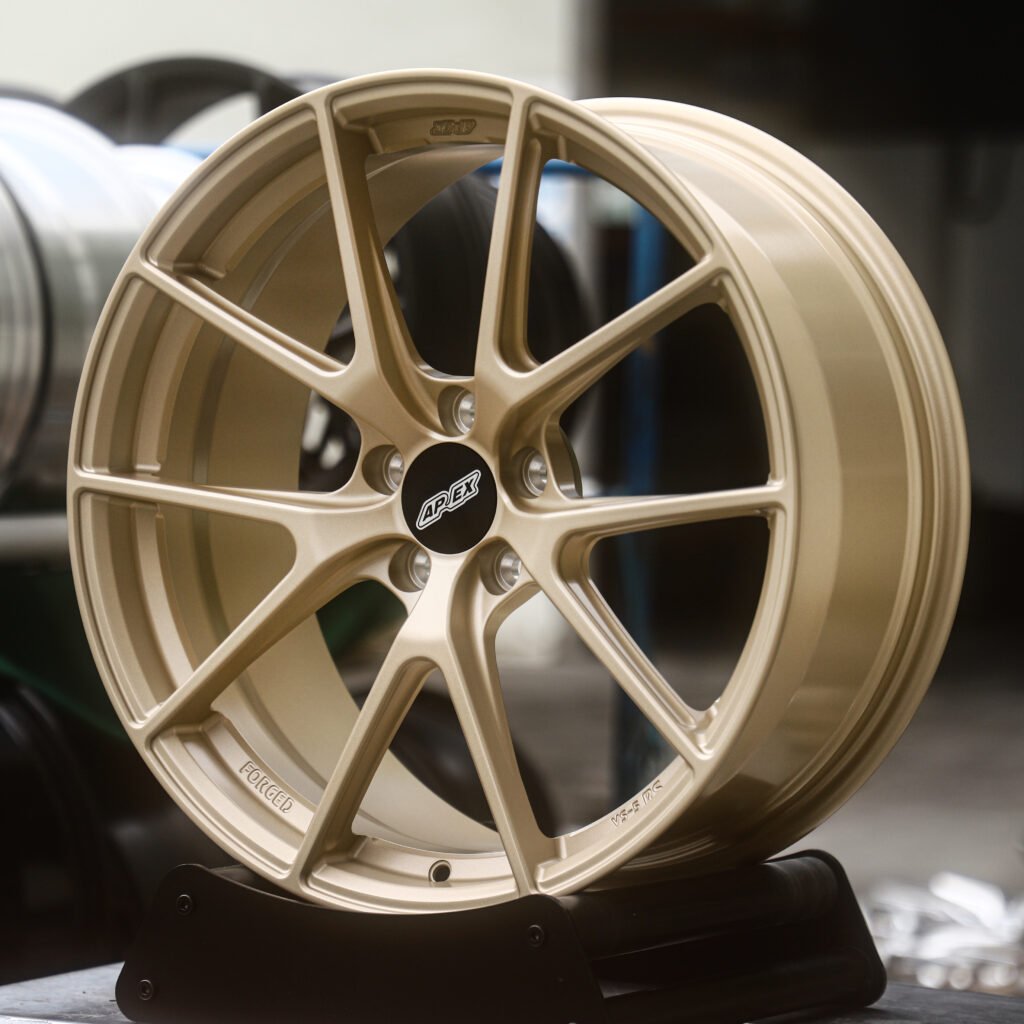 APEX VS 5RS Matte Gold 5-Spoke Y-Design Forged Wheels – BMW M340i xDrive Sedan Fitment (19-21in, 5x112) view 2