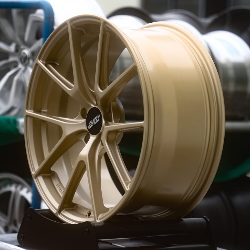APEX VS 5RS Matte Gold 5-Spoke Y-Design Forged Wheels – BMW M340i xDrive Sedan Fitment (19-21in, 5x112) view 3