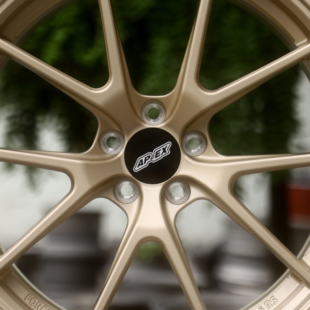 APEX VS 5RS Matte Gold 5-Spoke Y-Design Forged Wheels – BMW M340i xDrive Sedan Fitment (19-21in, 5x112) view 4
