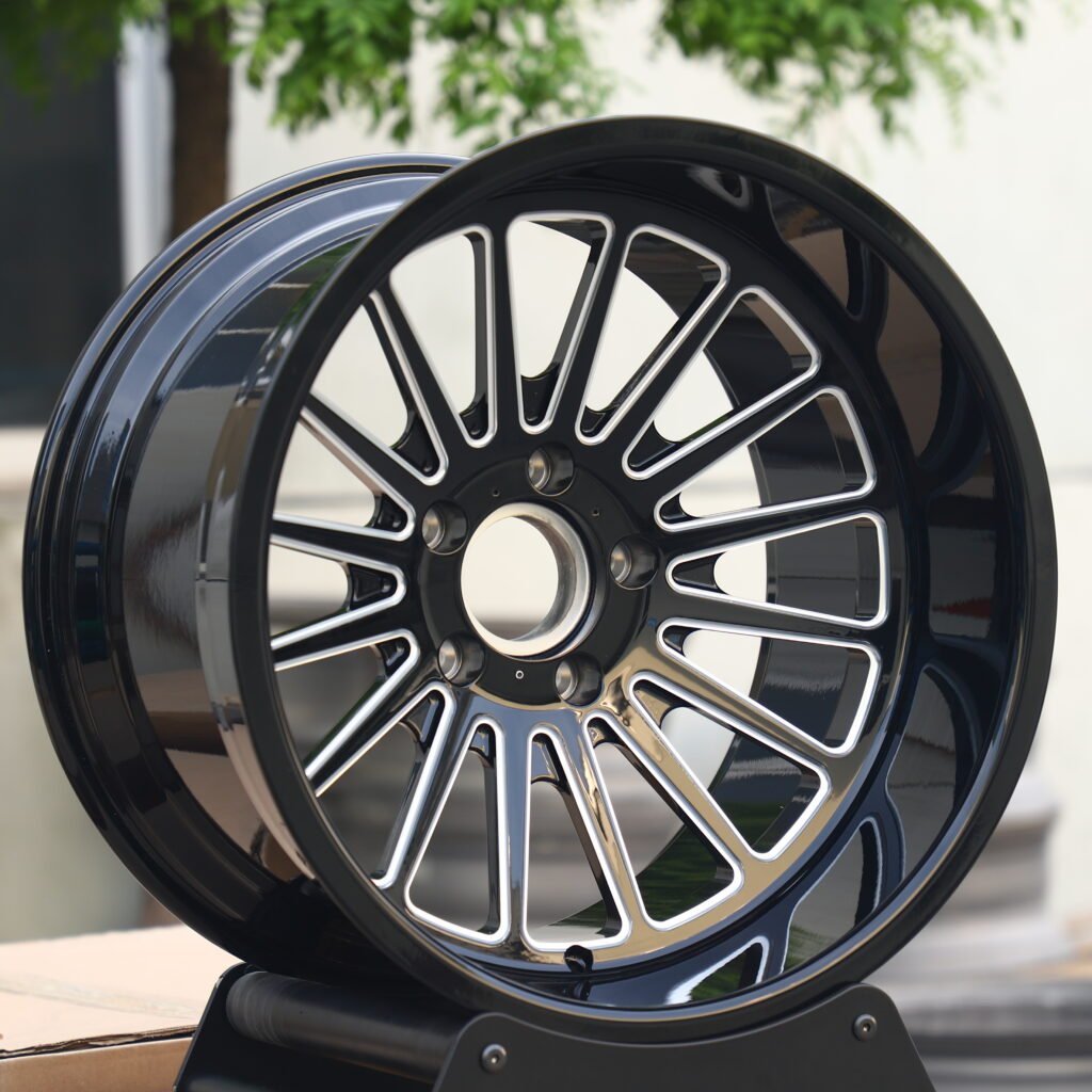 Gloss Black Milled Fine-Spoke Forged Wheels – Chevrolet Silverado 2500HD Fitment (20-22in, 8×165.1) H-Type кованые диски