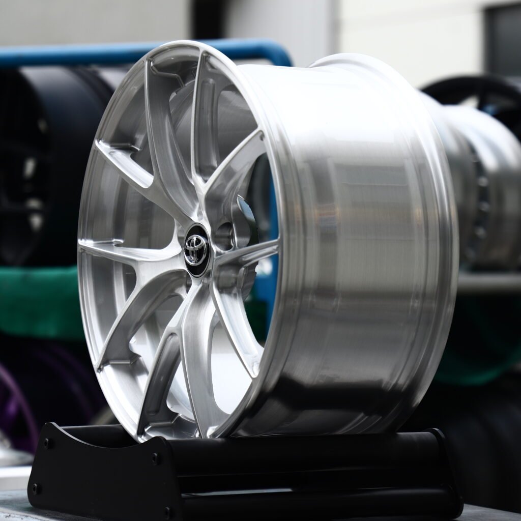 APEX VS 5RS Brushed Silver 5-Spoke Y-Design Forged Wheels – Toyota GR Supra MkV Final Edition Fitment (18-20in, 5x112) view 3