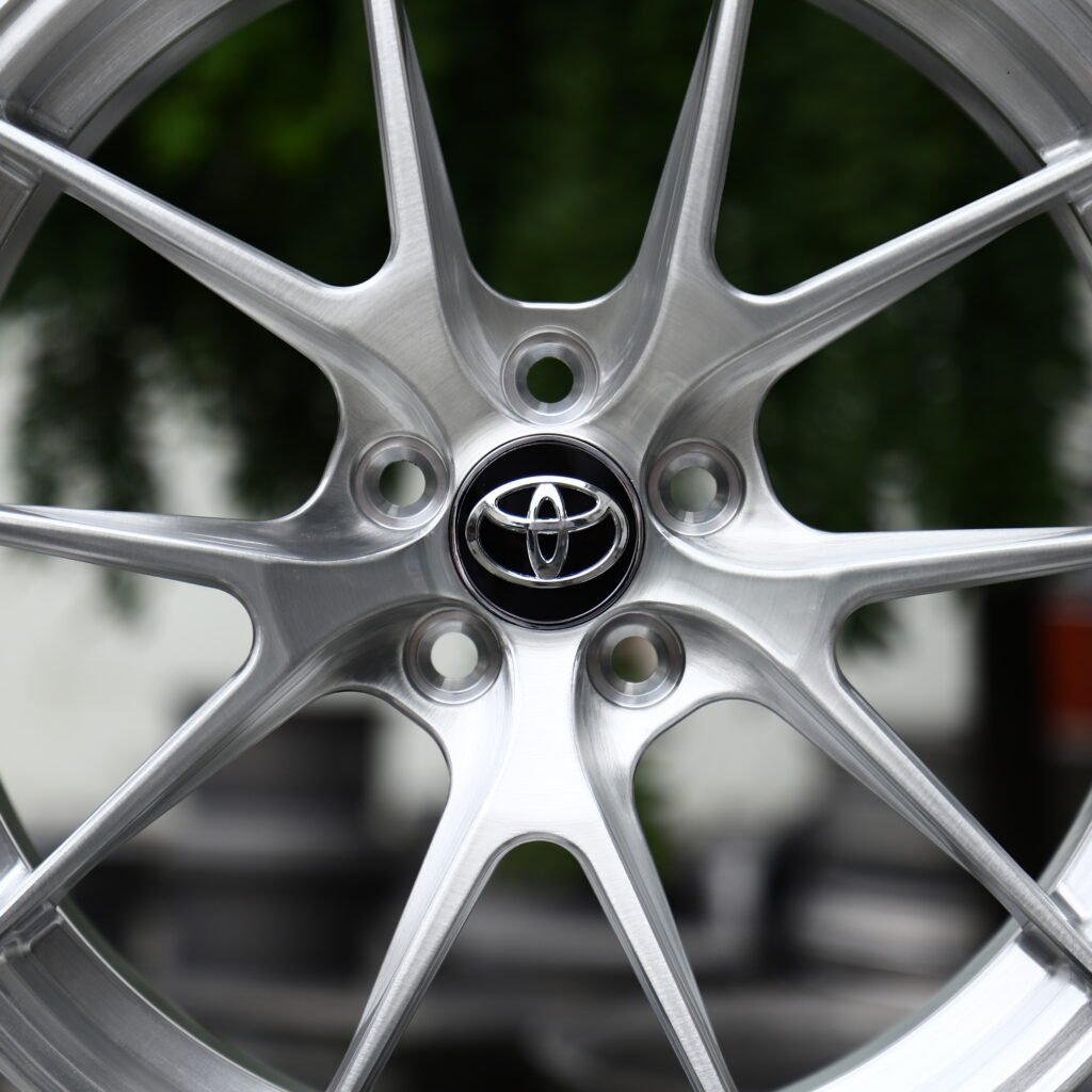 APEX VS 5RS Brushed Silver 5-Spoke Y-Design Forged Wheels – Toyota GR Supra MkV Final Edition Fitment (18-20in, 5x112) view 4