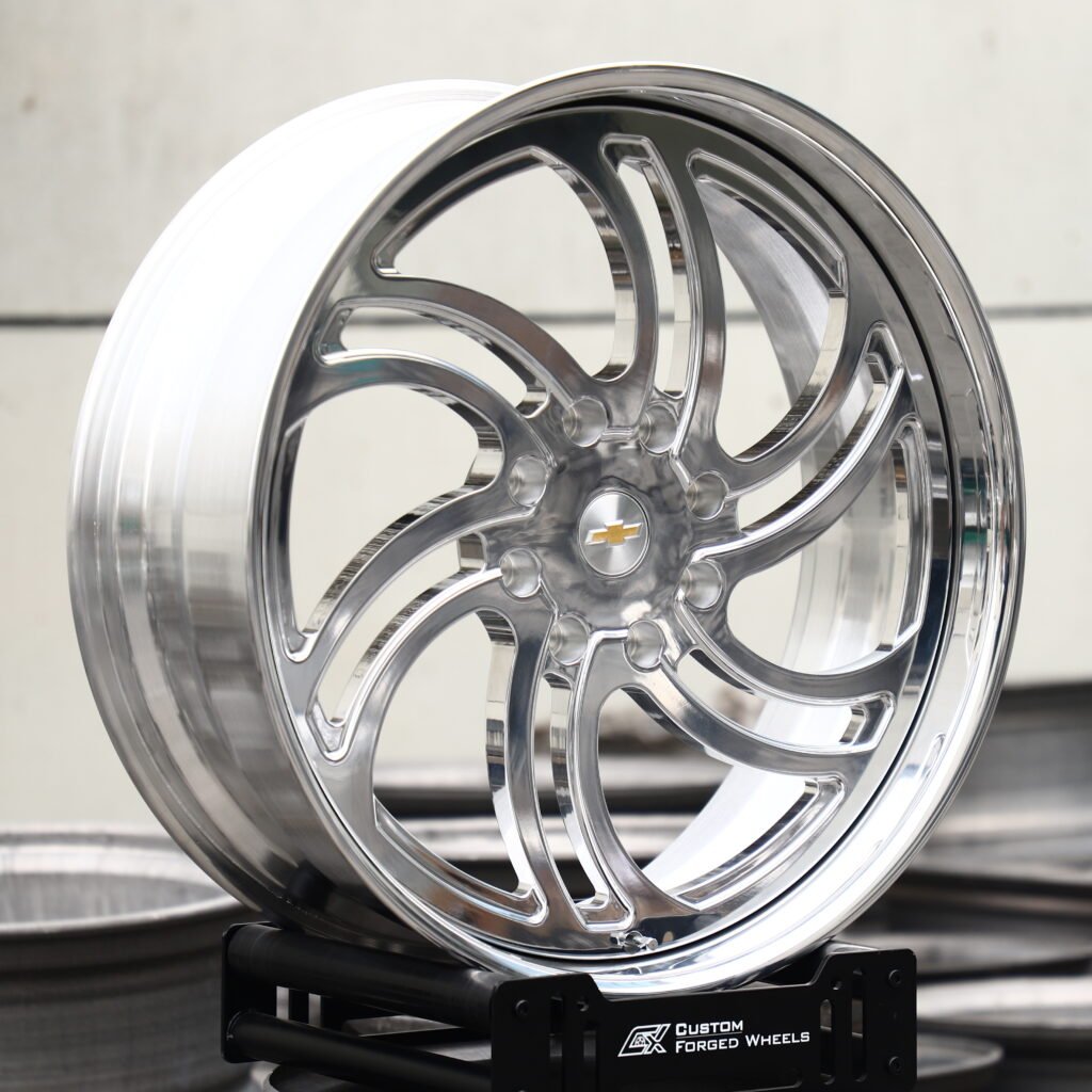 CX Custom Forged Polished Swirl Wheels – Chevrolet Silverado 2500HD Fitment (20-22in, 8x165.1) view 2