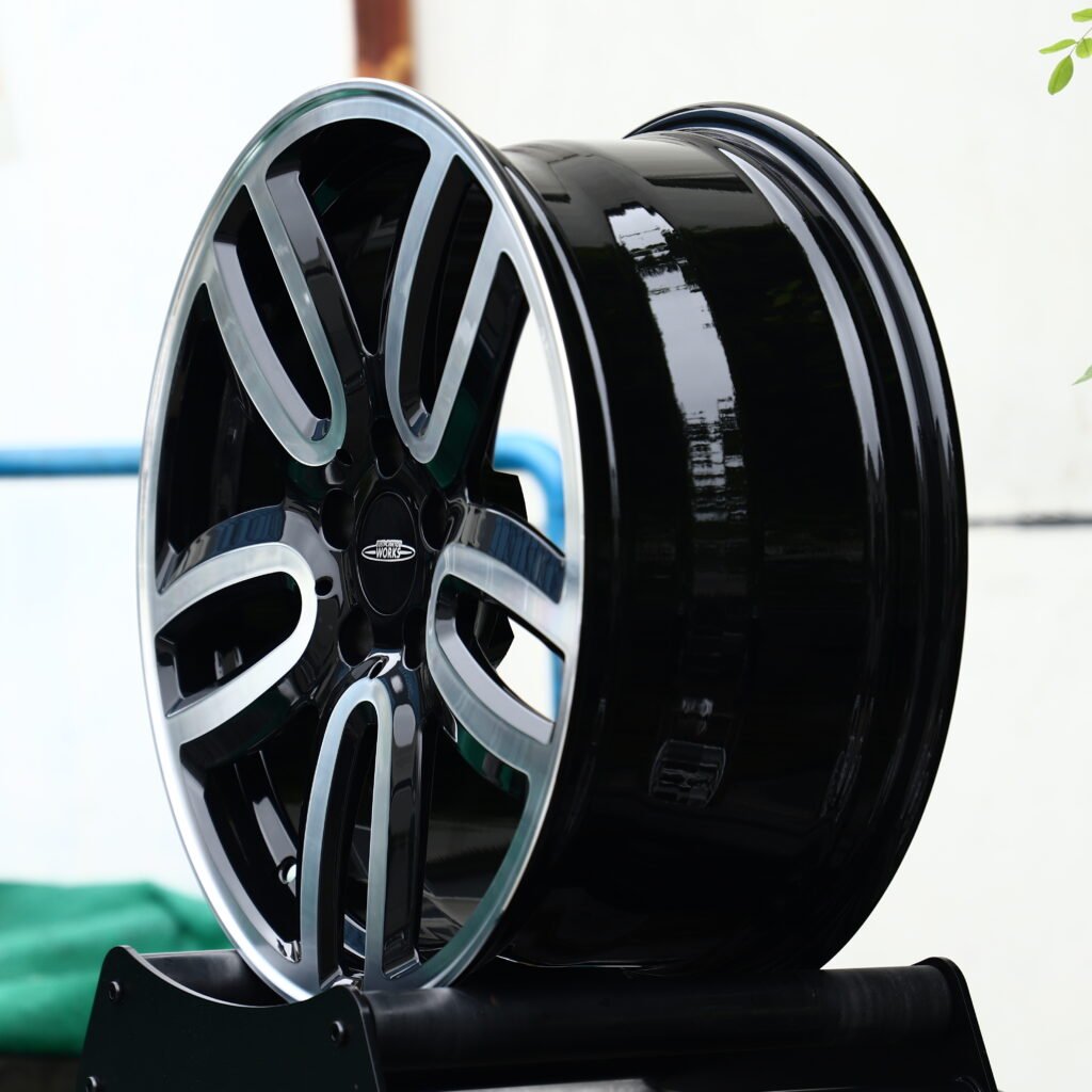 WELD RACING Machined Face 10-Spoke Y-Design Forged Wheels – Ford Mustang GTD Liquid Carbon Fitment (19-20in, 5x114.3) view 3
