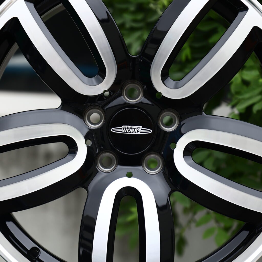 WELD RACING Machined Face 10-Spoke Y-Design Forged Wheels – Ford Mustang GTD Liquid Carbon Fitment (19-20in, 5x114.3) view 4