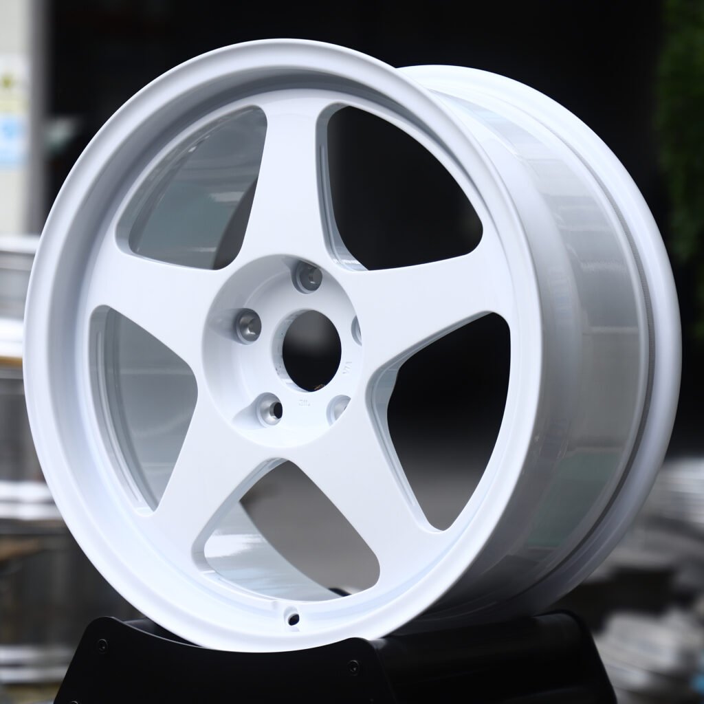 Gloss White 5-Spoke Forged Wheels – Porsche 911 Turbo S Fitment (19-20in, Centerlock) view 2