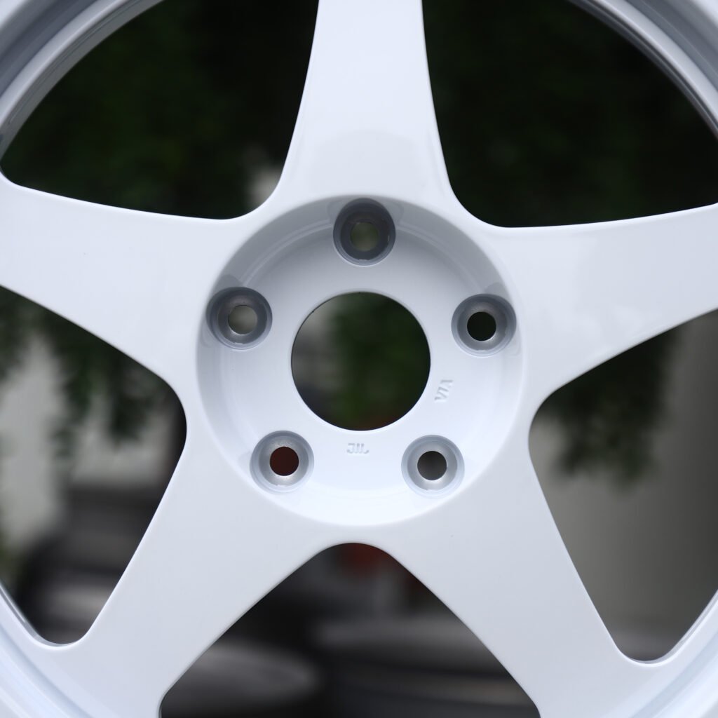 Gloss White 5-Spoke Forged Wheels – Porsche 911 Turbo S Fitment (19-20in, Centerlock) view 4