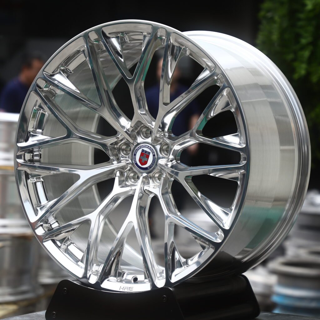 HRE Full Polished Chrome Silver 15-Spoke Forged Wheels – Mercedes-Benz S-Class Maybach Fitment (19-22in, 5x112) view 3