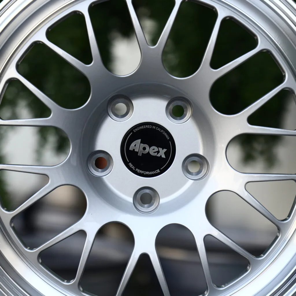 APEX Brushed Silver Polished Lip Mesh Multi-Spoke Forged Wheels – BMW M3 CS Handschalter Fitment (19-21in, 5x112) view 4