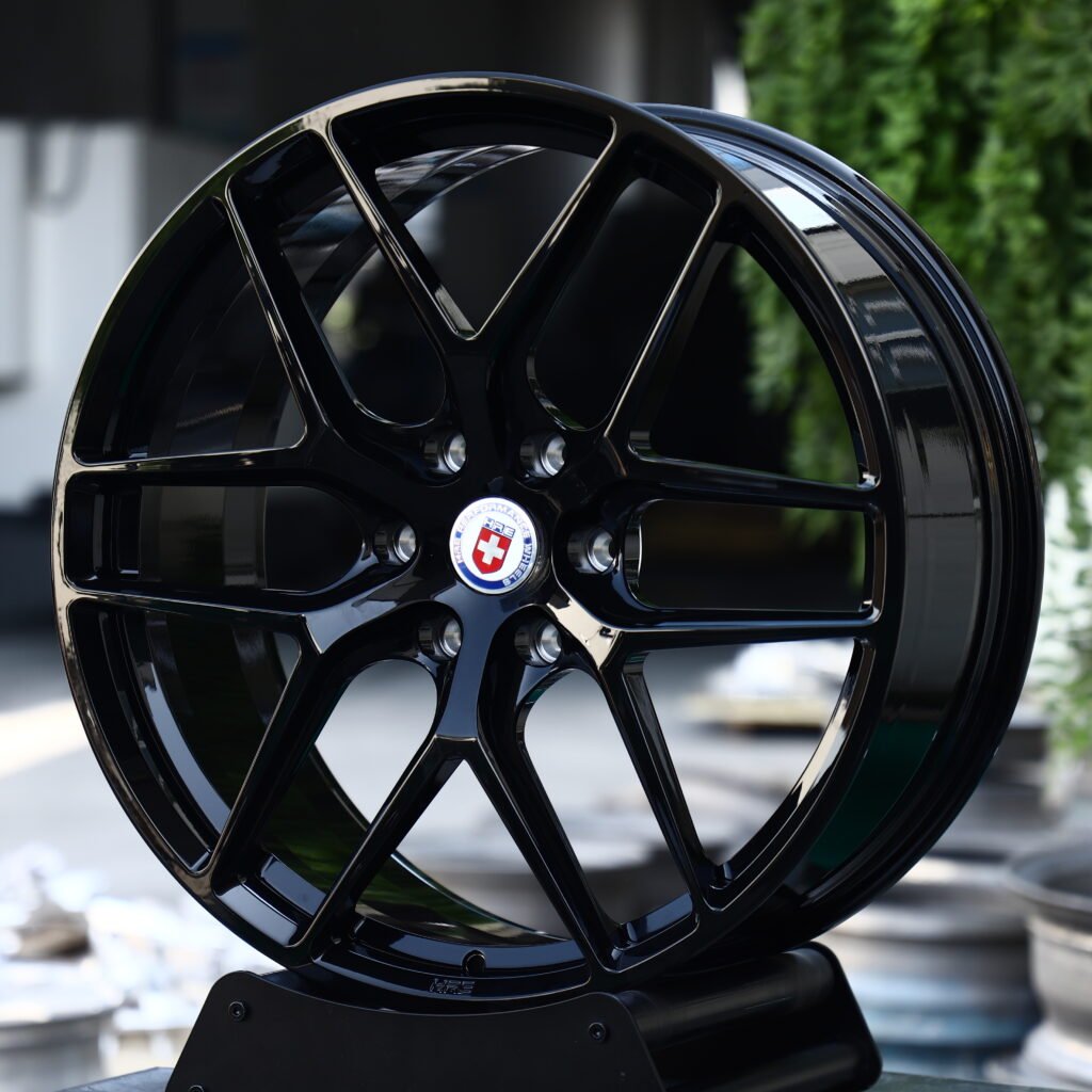 HRE Gloss Black 5-Spoke Y-Design Forged Wheels – Land Rover Defender Vertex Fitment (20-24in, 5x120) view 2