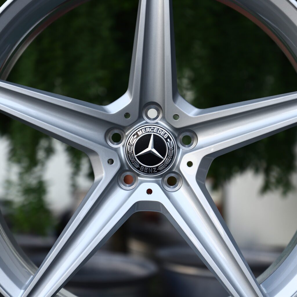 Brushed Silver 5-Spoke Forged Wheels – Mercedes-Benz S-Class Maybach Fitment (19-22in, 5x112) – Design 2 view 4