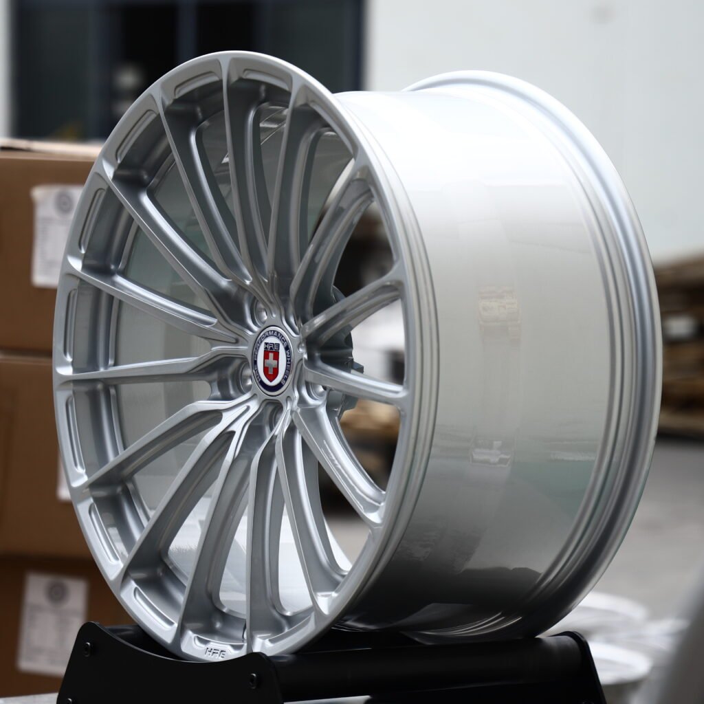 HRE Brushed Silver 15-Spoke Forged Wheels – Mercedes-Benz S-Class Maybach Fitment (19-22in, 5x112) view 3