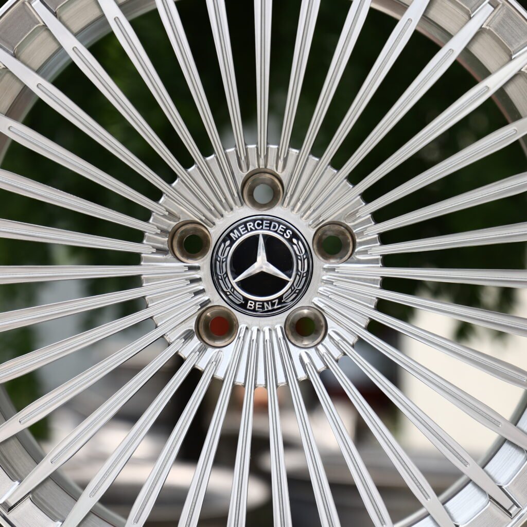 Brushed Silver Fine Multi-Spoke Forged Wheels – Mercedes-Benz S-Class Maybach Fitment (19-22in, 5x112) view 4