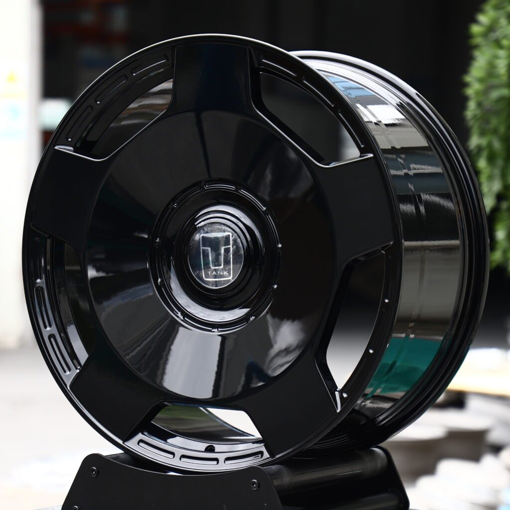 TANK Gloss Black 3-Spoke Mesh Forged Wheels – Jeep Wrangler Moab 392 Fitment (17-23in, 5x120) view 2