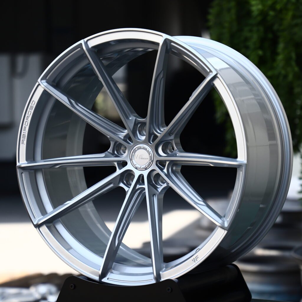 WF Full Polished Chrome Silver 10-Spoke Y-Design Forged Wheels – Mercedes-Benz S-Class Maybach Fitment (19-22in, 5x112) view 2