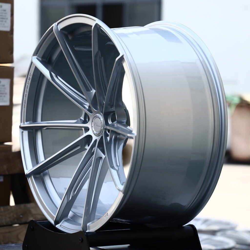 WF Full Polished Chrome Silver 10-Spoke Y-Design Forged Wheels – Mercedes-Benz S-Class Maybach Fitment (19-22in, 5x112) view 3