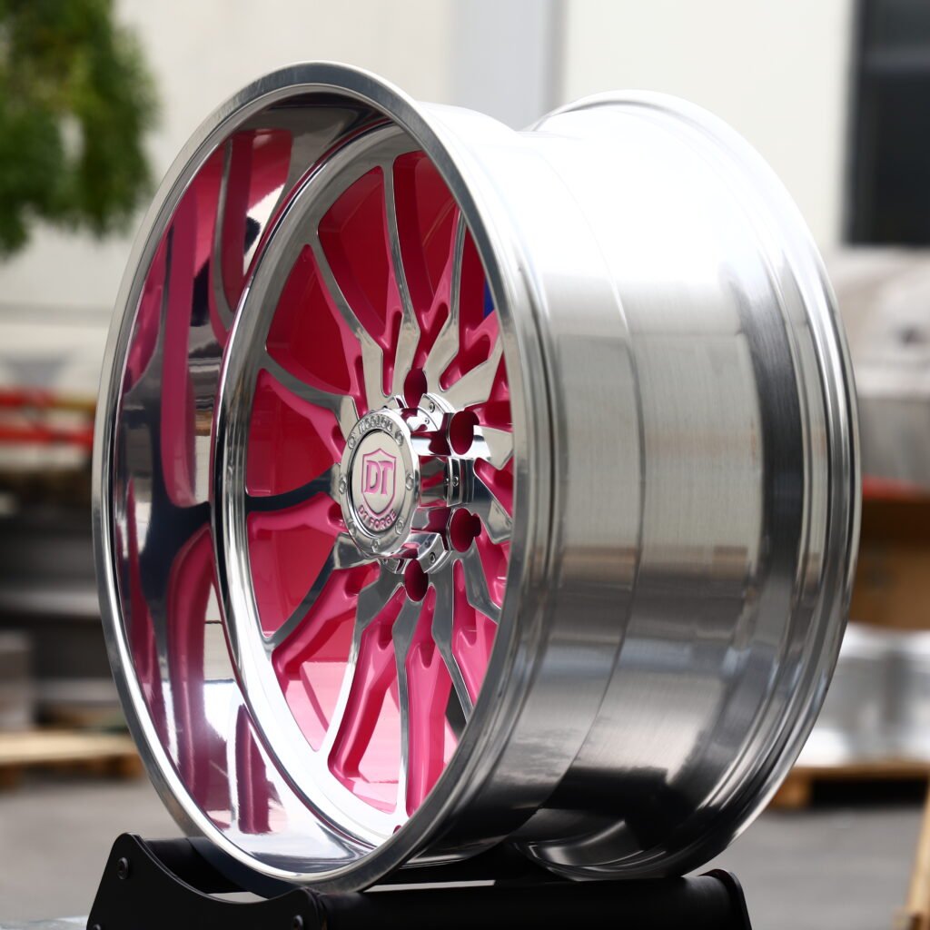 DT Forge Pink & Chrome Multi-Spoke Wheels – Chevrolet Silverado 1500 Fitment (22-24in, 6×139.7) H-Type forged wheel
