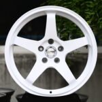 ADVAN RACING GT-Style Gloss White 5-Spoke Forged Wheels – Honda Civic Type R Fitment (18-20in, 5×120)