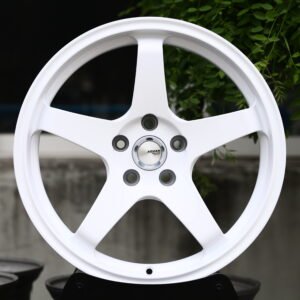 ADVAN RACING GT-Style Gloss White 5-Spoke Forged Wheels – Honda Civic Type R Fitment (18-20in, 5x120)