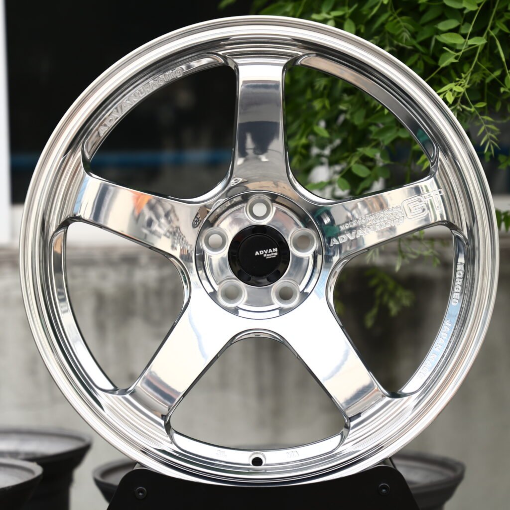 ADVAN RACING GT Full Polished Chrome Silver 5-Spoke Forged Wheels – Honda NSX Tribute by Italdesign Fitment (19-21in, 5×120) Реплика кованых дисков
