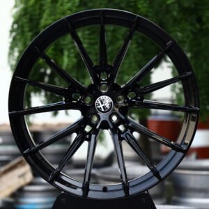 Alfa Romeo Gloss Black 15-Spoke Forged Wheels – Alfa Romeo Giulia Quadrifoglio Luna Rossa Fitment (19-22in, 5×110)