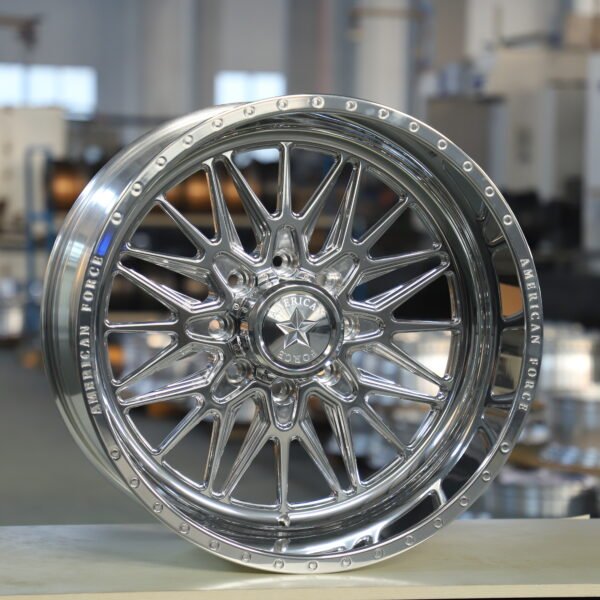 Ford F-250 wheels – American Force Polished Multi-Spoke, front view