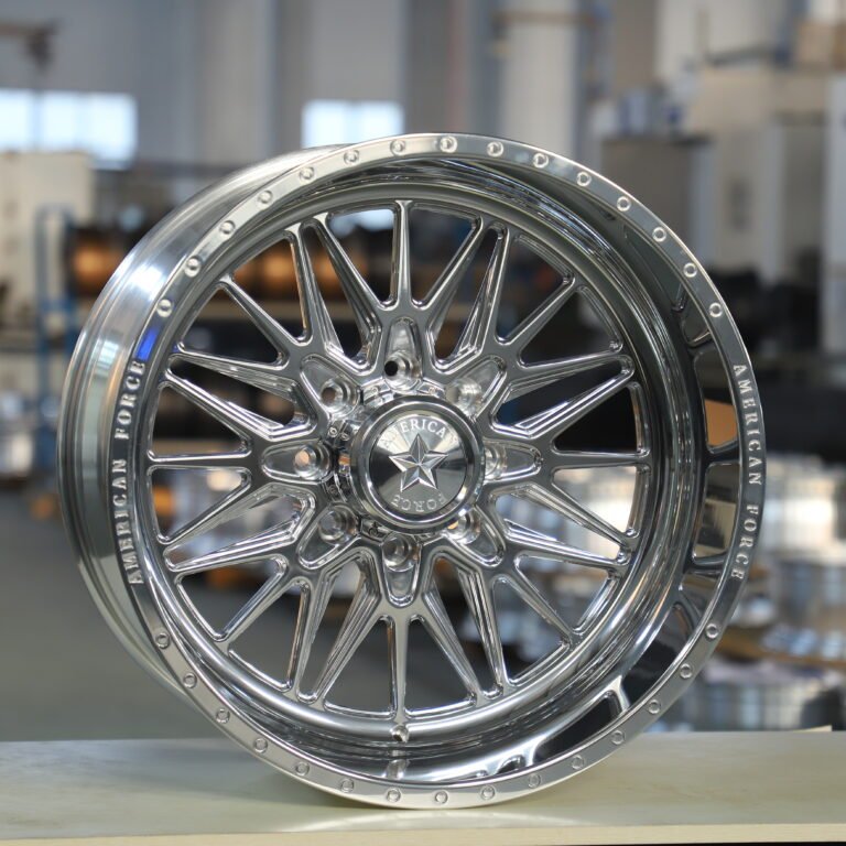 Ford F-250 wheels – American Force Polished Multi-Spoke, front view