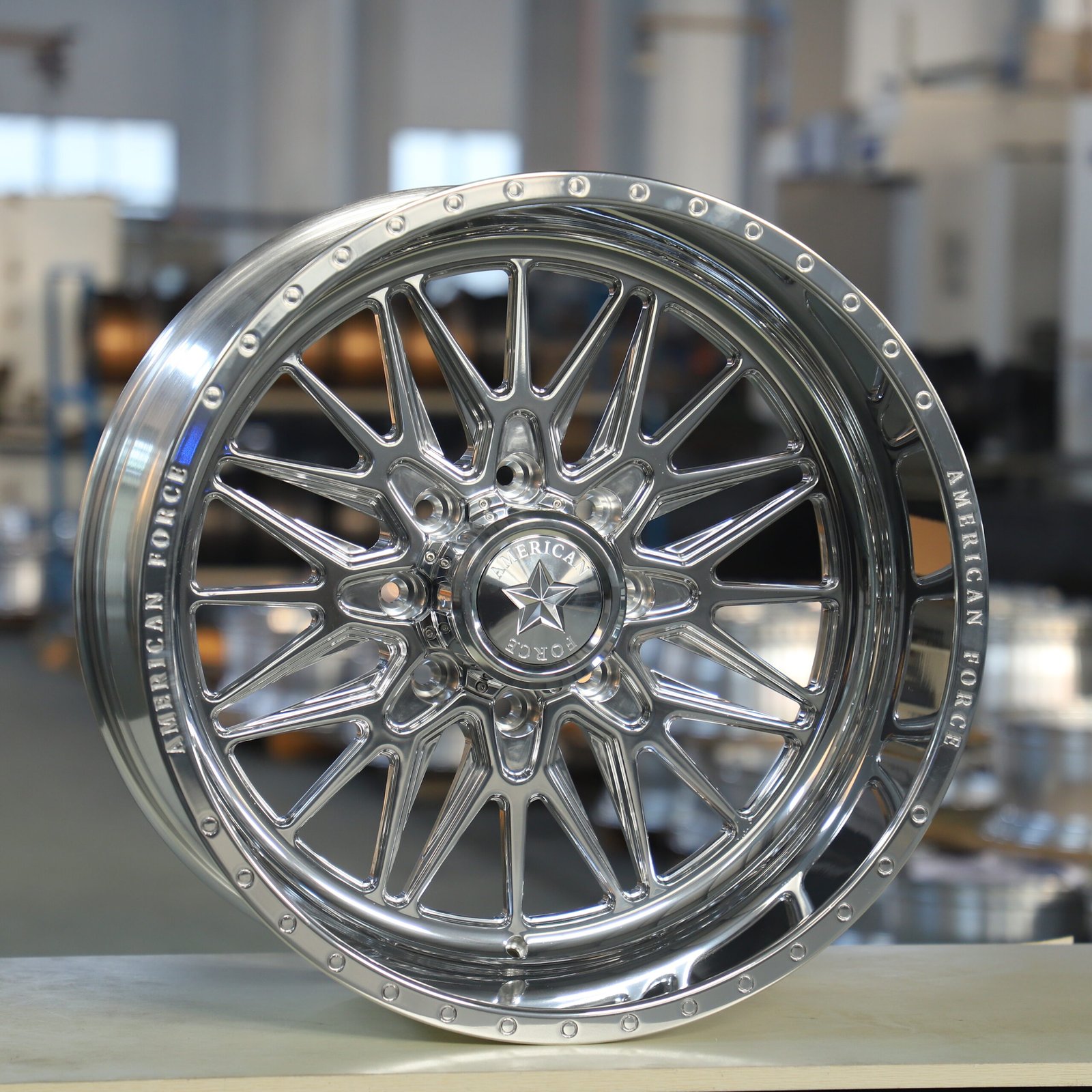 American Force Polished Multi-Spoke Wheels – Ford F-250/F-350 Super Duty, front view