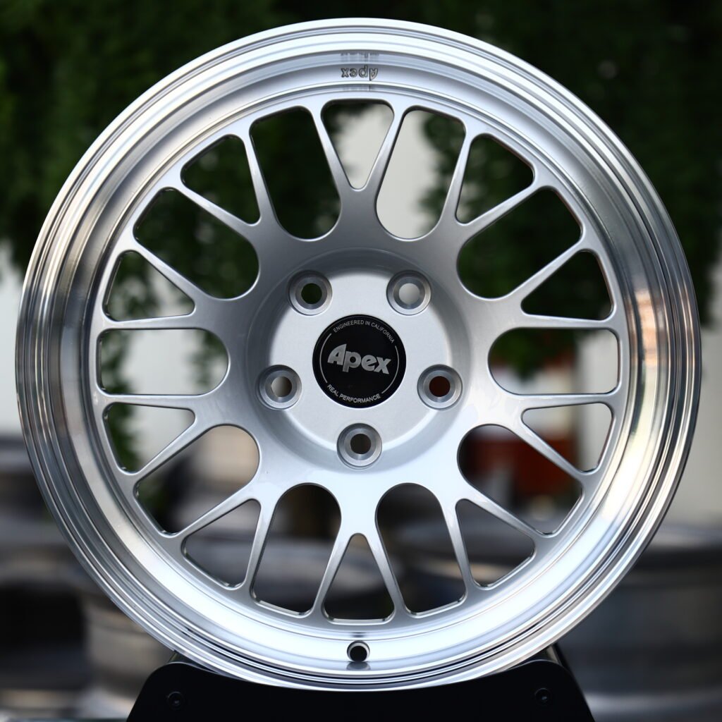 APEX Brushed Silver Polished Lip Mesh Multi-Spoke Forged Wheels – BMW M3 CS Handschalter Fitment (19-21in, 5×112) Реплика кованых дисков