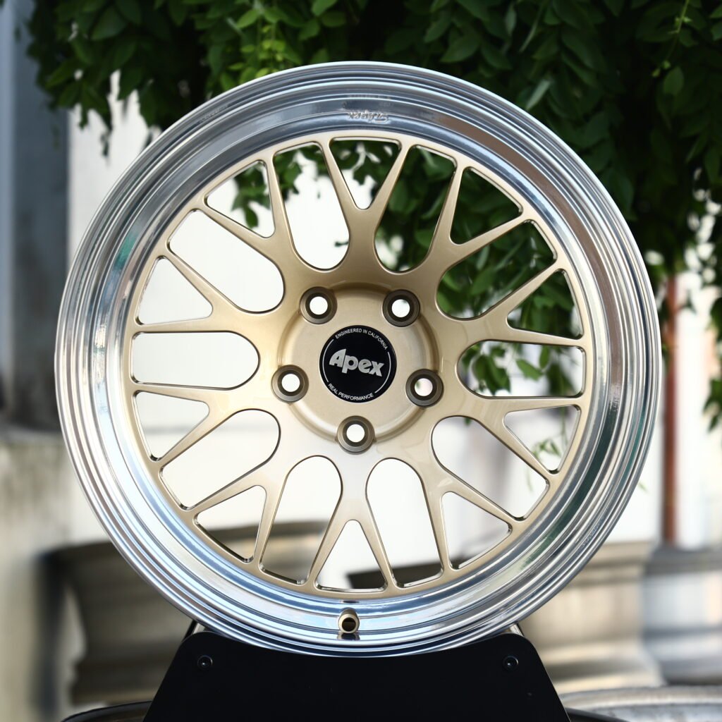 APEX Matte Gold Polished Lip 15-Spoke Forged Wheels – BMW M3 CS Handschalter Fitment (19-21in, 5×112) Реплика кованых дисков