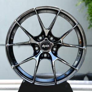 APEX VS-5RS-Style Chrome Black 10-Spoke Y-Design Forged Wheels – BMW M3 CS Handschalter Fitment (19-21in, 5x112)