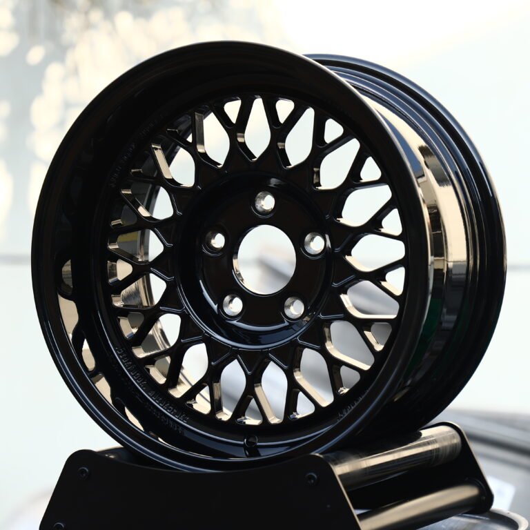 Ram 1500 Classic wheels – Gloss Black Cutout Multi-Spoke, front view