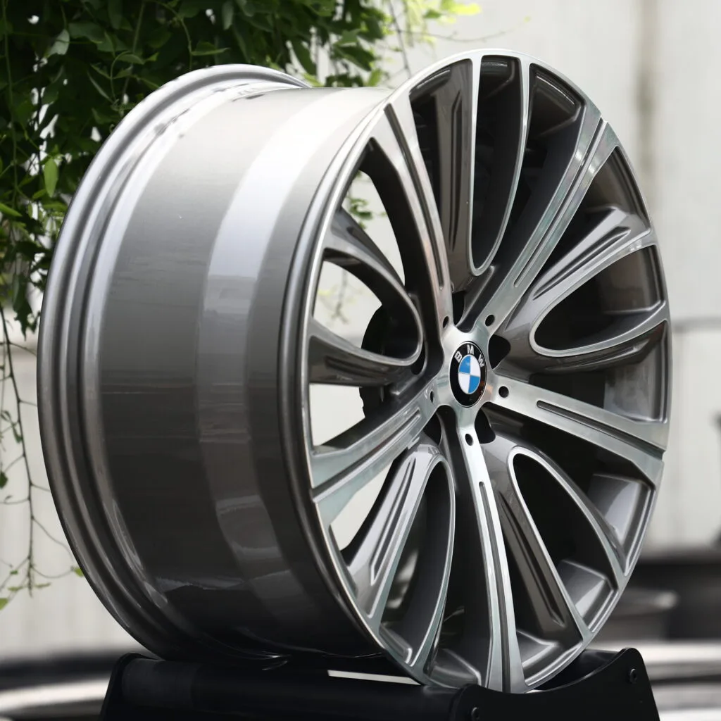 BMW Style 748M Machined Face 10-Spoke Y-Design Forged Wheels – BMW X6 M Competition, 5x112 bolt pattern, side view