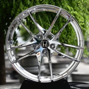 Honda NSX Tribute by Italdesign Forged Wheels – Chrome Silver 5-Spoke Y-Design (16-21in, 5x120)