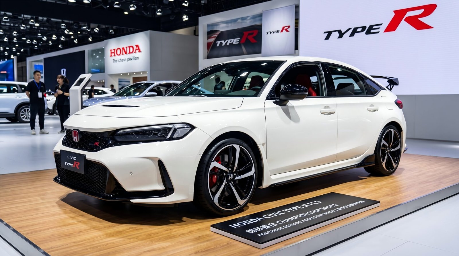 Honda Civic Type R fitted with black machined-face street forged wheels