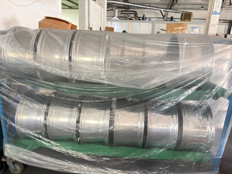 Rows of finished forged wheels ready to be boxed