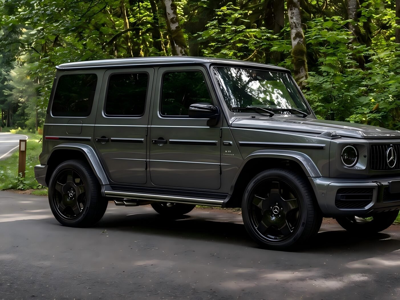 Mercedes G-Wagon fitted with gloss black off-road forged wheels