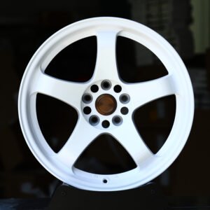 Porsche 911 Turbo S Forged Wheels – Gloss White 5-Spoke (18-20in, 5x130)