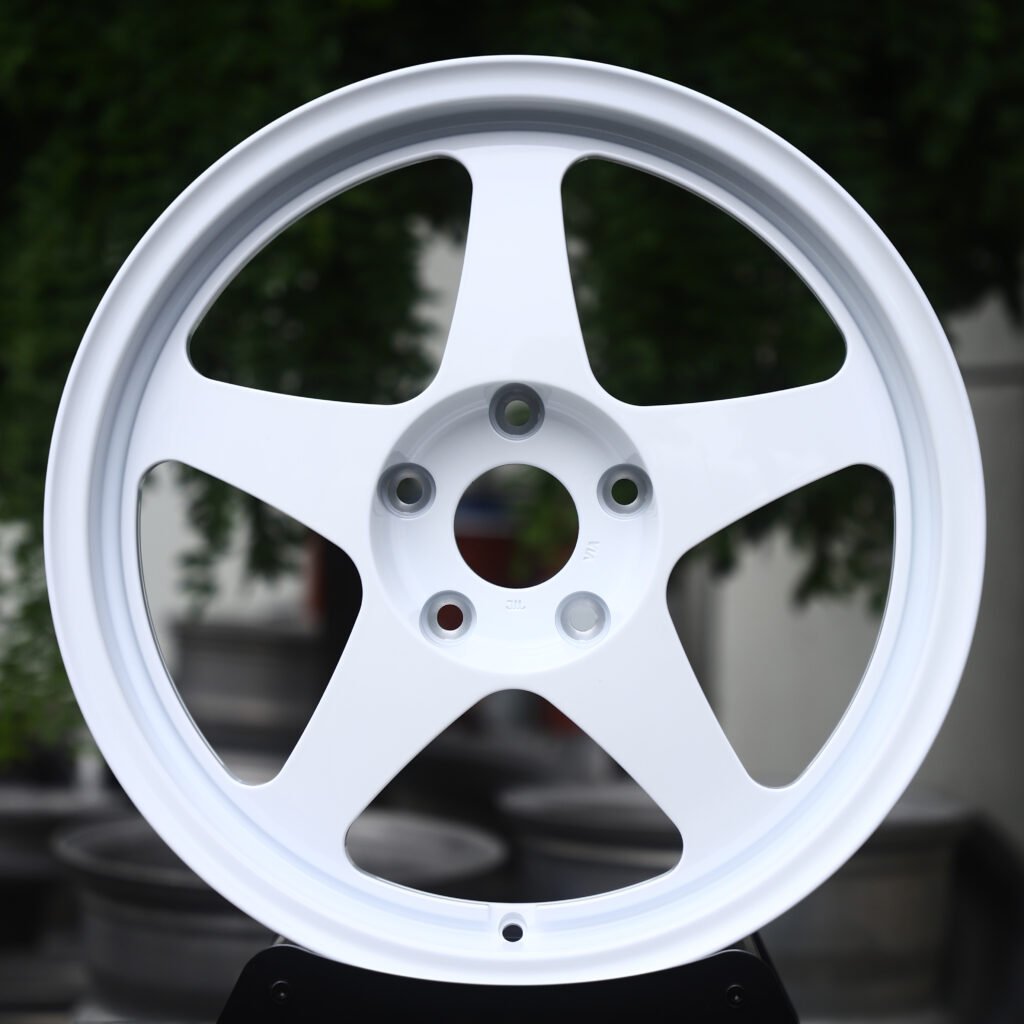 Gloss White 5-Spoke Forged Wheels – Porsche 911 Turbo S Fitment (19-20in, Centerlock) Center-Lock forged wheel