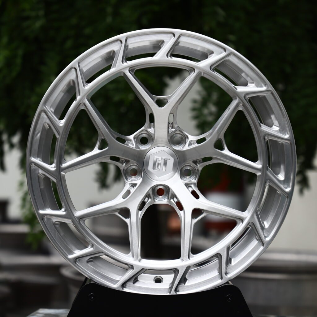 GT Full Polished Brushed Silver Mesh Multi-Spoke Forged Wheels – BMW M3 CS Handschalter Fitment (19-21in, 5×112) Monoblock forged wheel
