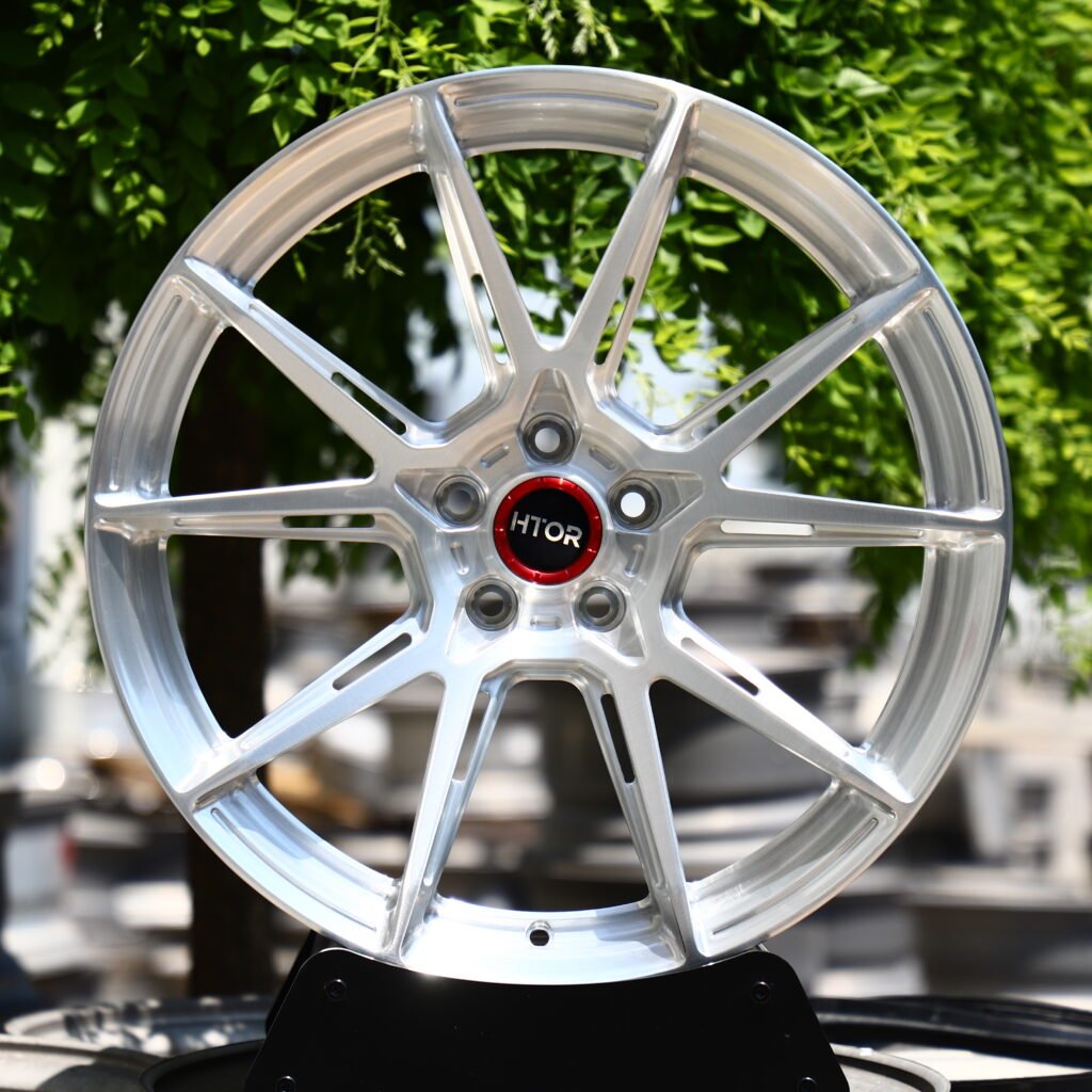 HTOR Machined Silver 10-Spoke Y-Design Forged Wheels – BMW M3 CS Handschalter Fitment (19-21in, 5×112) Монолитные кованые диски (Monoblock)