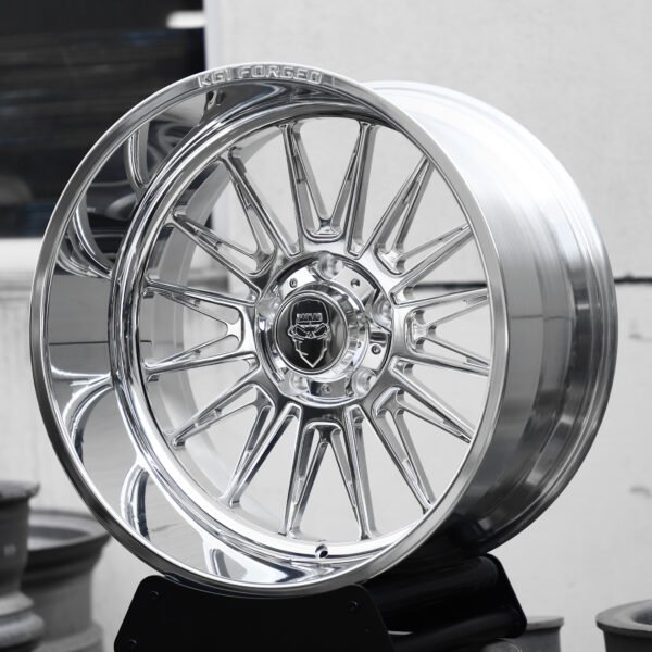 Ram 1500 TRX wheels – KG1 Forged Radar Polished, front view