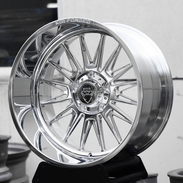 Ram 1500 TRX wheels – KG1 Forged Radar Polished, front view