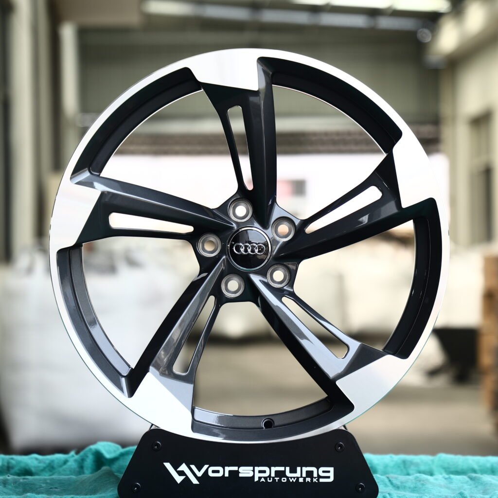 Machined Face 5-Spoke Y-Design Forged Wheels – Audi RS5 Sedan Fitment (20-21in, 5×112) Монолитные кованые диски (Monoblock)